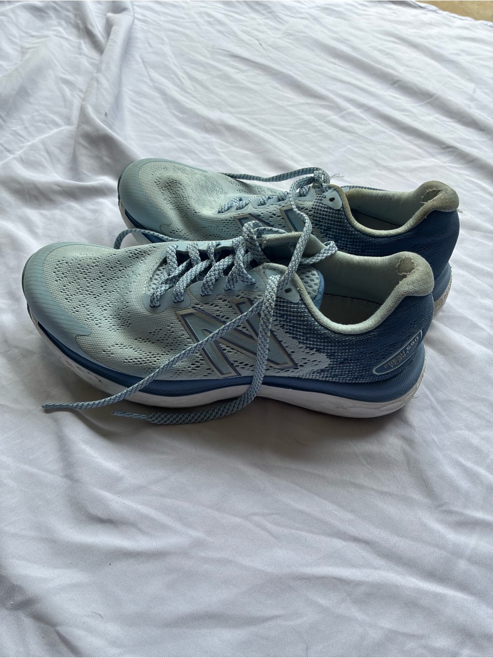 New Balance Women's Pale Blue & Navy Athletic Sneakers